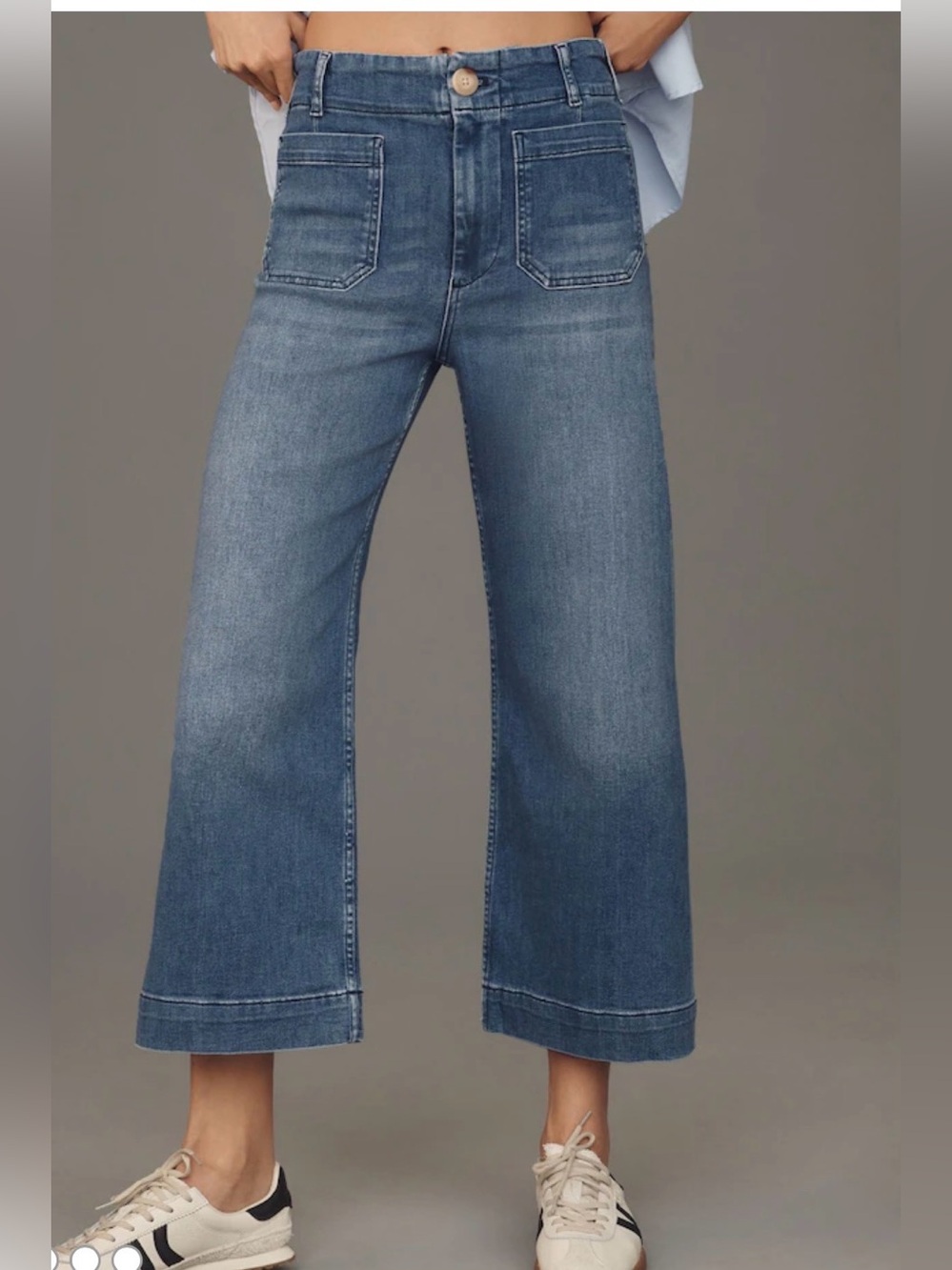 Maeve Anthropologie The Colette Wide Leg Jeans Blue Size 26